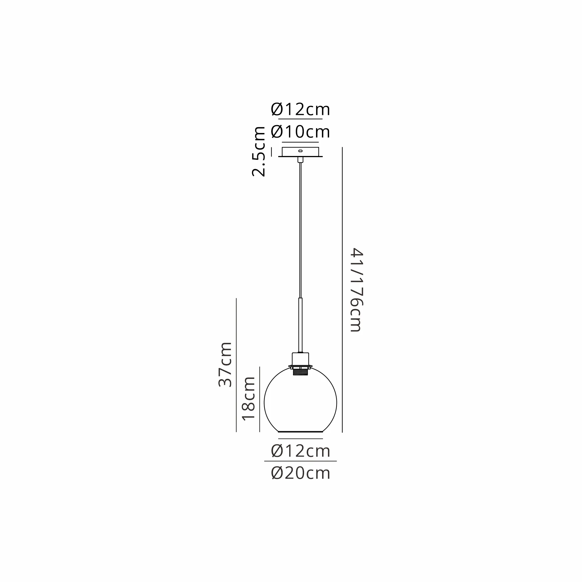 DK1168  Lori cm Single Pendant, 1 Light Adjustable E27, Antique Gold/Green Open Mouth Round Globe Shades